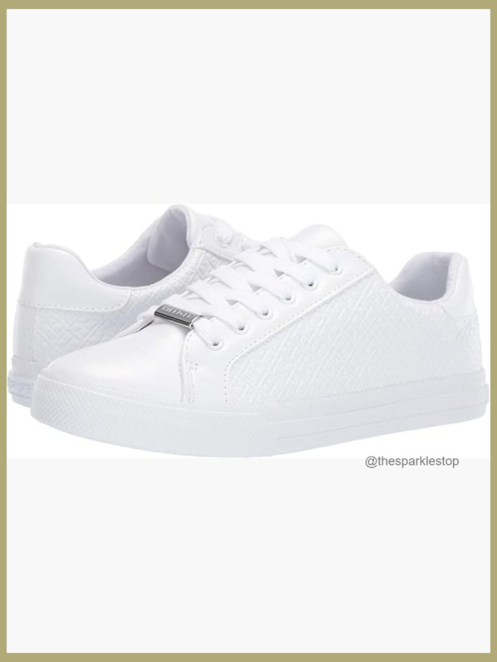 Faux Leather Lace-Up Sneakers Mid Top
